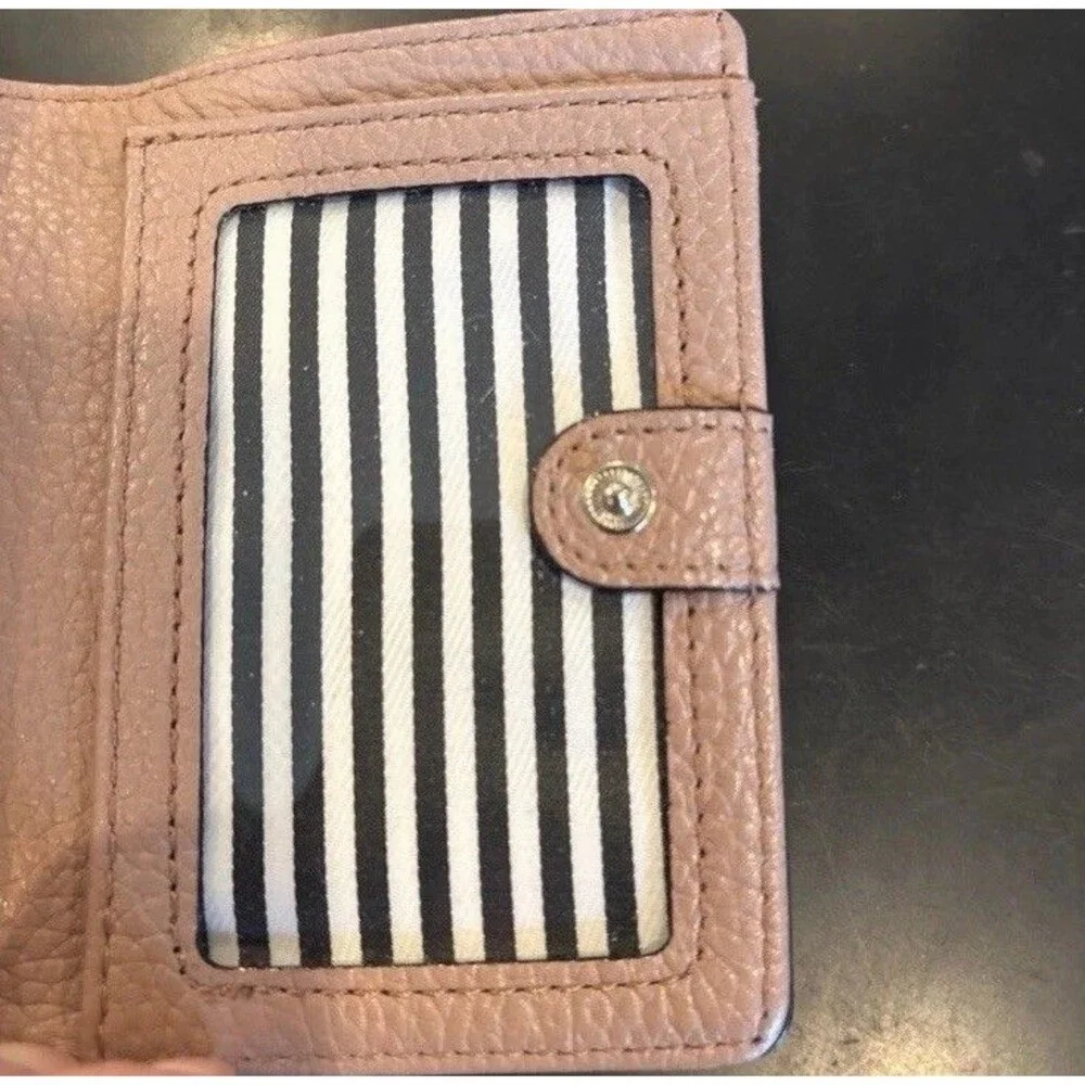 Kate Spade Jackson Street Jada Wallet Pebbled Leather Neutral Beige-Pink 4x4”